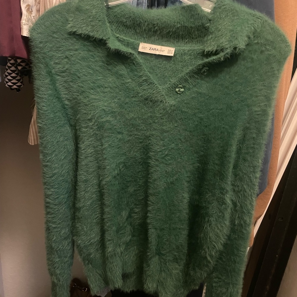 Beautiful green Faux fur